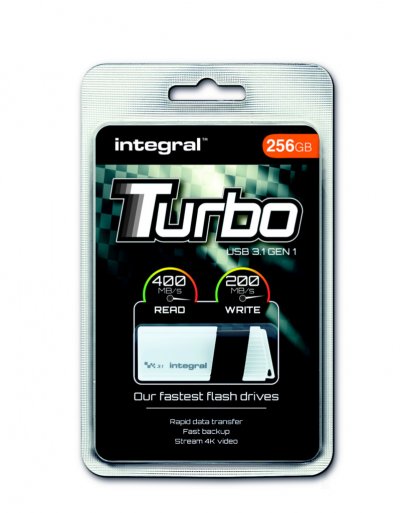 INTEGRAL Cl&eacute; usb int&eacute;grale INFD256GBTW3.0 Usb 3.0 256 Gb blanche / noire 