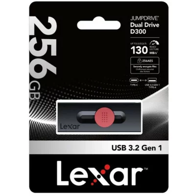 LEXAR Cl&eacute; usb  dual noir 256 gb 
