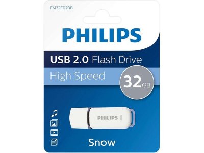 PHILIPS Cl&eacute; USB  Snow 2.0 32 Go Blanc 
