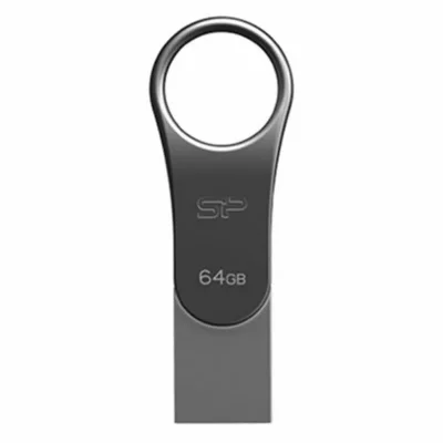 SILICON POWER Cl&eacute; USB  C80 64 GB Noir titanium 