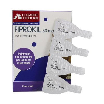 CLEMENT THEKAN  Fiprokil chat 4 pipettes de 0.5ml