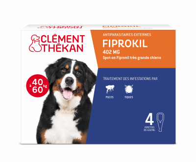 CLEMENT THEKAN Cl&eacute;ment Th&eacute;kan Fiprokil Tr&egrave;s Grands Chiens 40-60kg 4 pipettes
