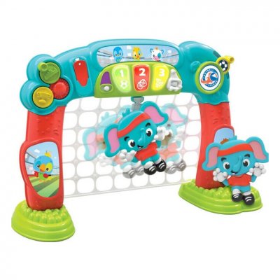 CLEMENTONI  but de football junior caoutchouc rouge/bleu 2-pi&egrave;ces