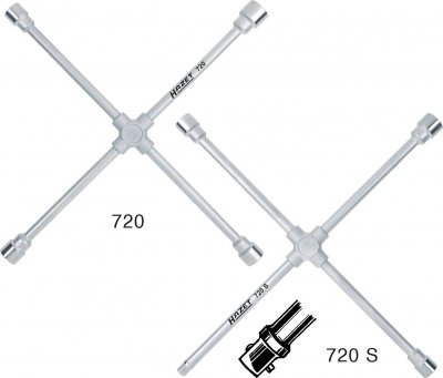 HAZET Cl&eacute;s en croix, Cote s/plats : 24 x 27 x 32 mm x 3/4'' carr&eacute;