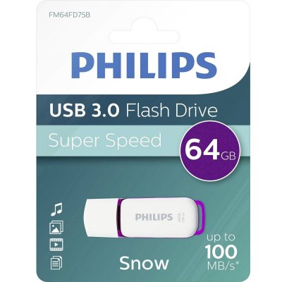 PHILIPS Cl&eacute;s USB 3.0  Snow Edition 64 Go Violet 