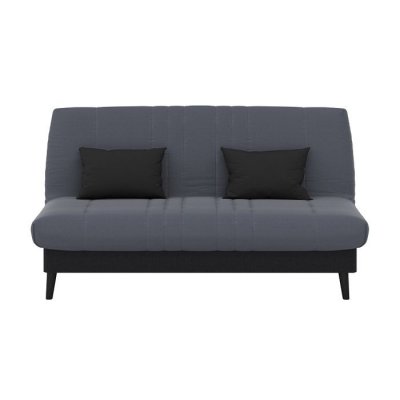  Clic clac convertible avec 2 coussins offerts tissu gris 130x190