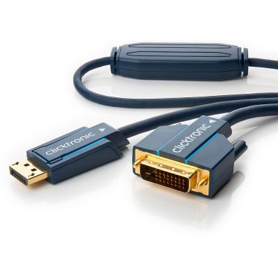 CLICKTRONIC  casual c&acirc;ble adaptateur displayport vers dvi-d 3.0 m