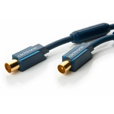 CLICKTRONIC  Casual C&acirc;ble d'antenne (c&acirc;ble coaxial avec une classification de blindage > 95 dB) 10 m