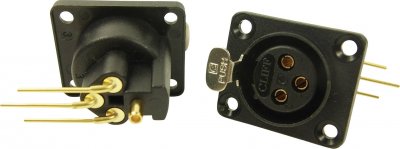 CLIFF  Connecteur XLR Femelle 3 P&ocirc;les - Noir