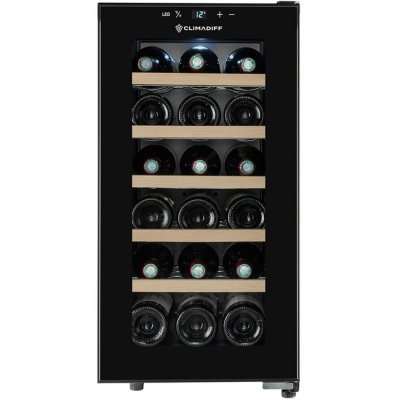 CLIMADIFF  CUVEE18 refroidisseur &agrave; vin Refroidisseur de vin hybride Pose libre Noir 18 bouteille(s)