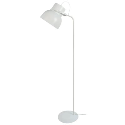 TOSEL CLOCHE - lampadaire liseuse articul&eacute; m&eacute;tal blanc d'ivoire