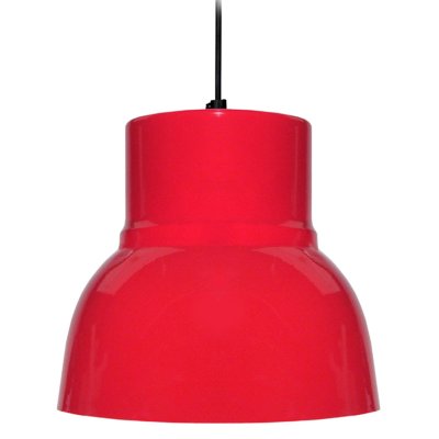 TOSEL CLOCHE - Suspension d&ocirc;me m&eacute;tal rouge