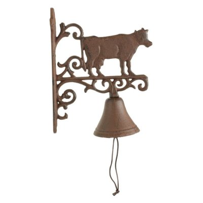 DECORATION D AUTREFOIS Cloche Vache Fonte - Marron - D&eacute;coration d'Autrefois