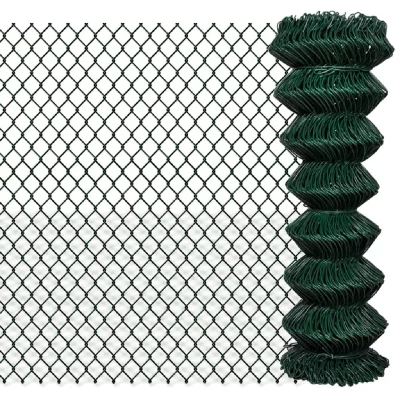 VIDAXL Cl&ocirc;ture &agrave; mailles losang&eacute;es Acier 1,25x15 m Vert