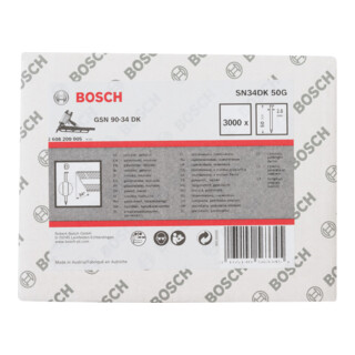 BOSCH Clou &agrave; t&ecirc;te en D  SN34DK 50G 2,8 mm 2,8 mm 50 mm galvanis&eacute; lisse