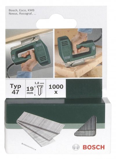 BOSCH ACCESSORIES Clous 47 1.8x1.27x19mm - 1000 pi&egrave;ces