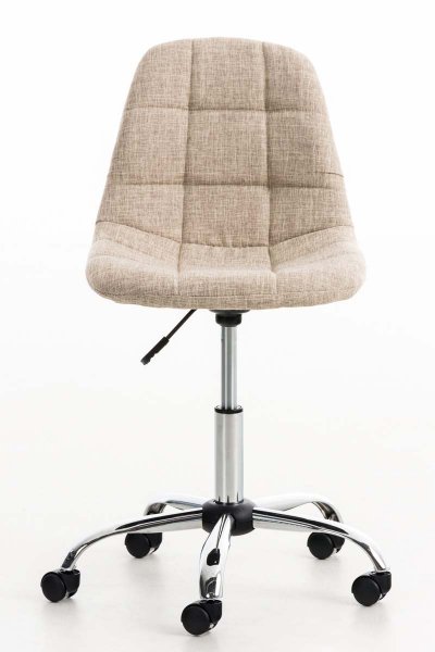 CLP Chaise de bureau Emil tissu , Cr&egrave;me