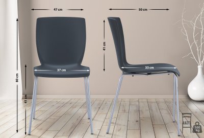  CLP Chaise de jardin design MIO , Noir