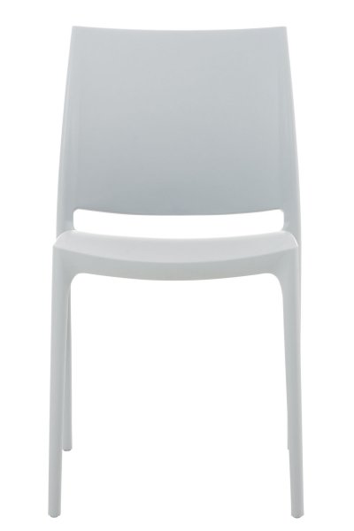 GENERIQUE CLP - Chaise de jardin empilable Maya en plastique gris clair