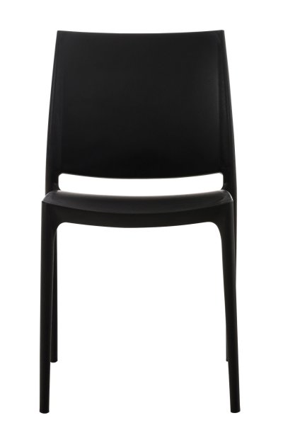 GENERIQUE CLP - Chaise de jardin empilable Maya en plastique noir