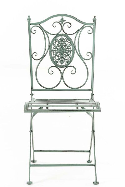 GENERIQUE CLP - Chaise de jardin en m&eacute;tal Sibell antique/vert