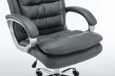 CLP Fauteuil de bureau Big Vancouver similicuir , Gris