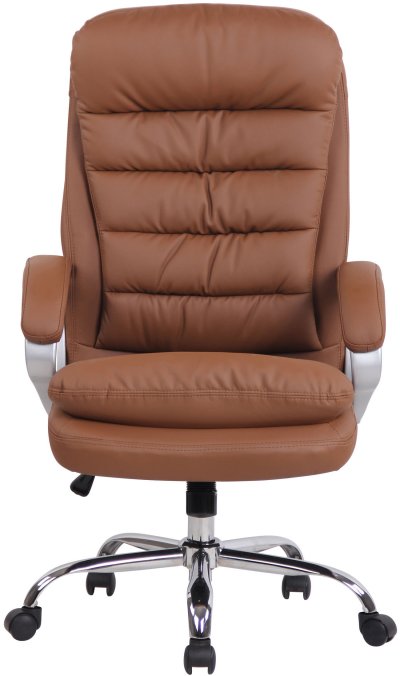 CLP Fauteuil de bureau Big Vancouver similicuir , Marron clair