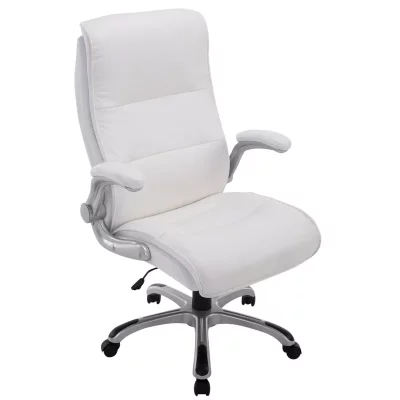 CLP Fauteuil de bureau BIG Villach Similicuir , Blanc