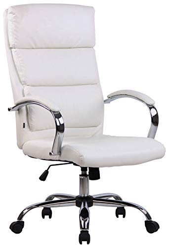 CLP Fauteuil de bureau Bradford , Blanc /Similicuir