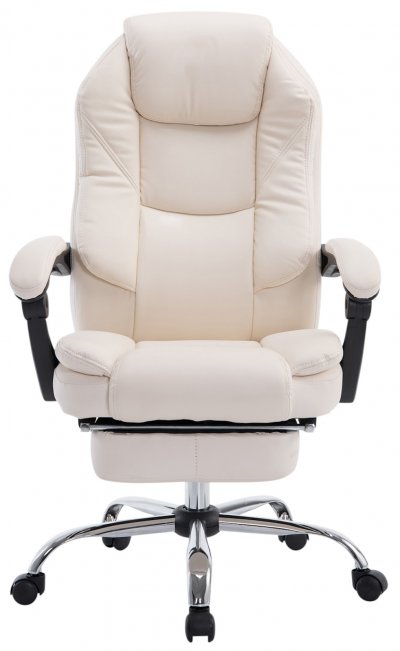 CLP Fauteuil de bureau Castle similicuir , Cr&egrave;me