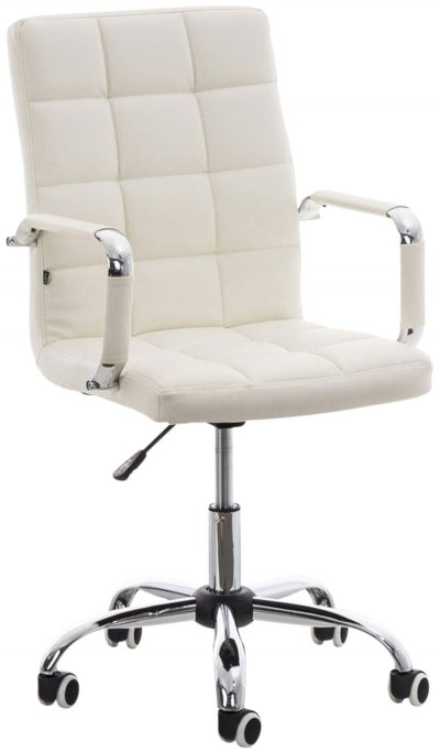 CLP Fauteuil de bureau Deli V2 similicuir , Blanc