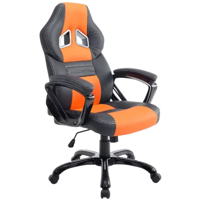 CLP  Fauteuil de bureau / Gaming Pedro , Noir / Orange 