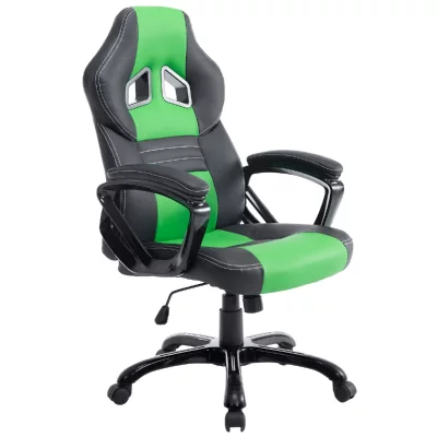 CLP  Fauteuil de bureau / Gaming Pedro , Noir / Vert 
