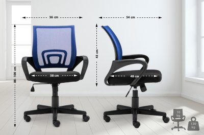CLP Fauteuil de bureau Genius en maille , Bleu
