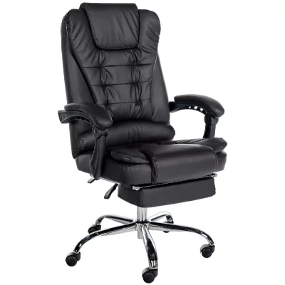 CLP - Fauteuil de bureau Oxygen en Tissu ou Similicuir noir Similicuir
