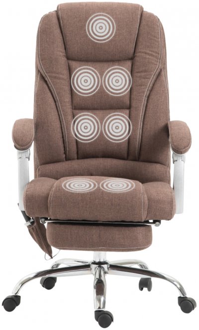 CLP Fauteuil de bureau Pacific avec fonction massage tissu , Marron