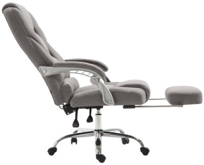 CLP - Fauteuil de bureau pacific tissu avec un repose-pied gris