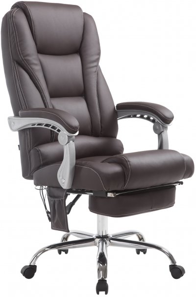 CLP Fauteuil de bureau Pacific V2 avec Fonction massage , Marron