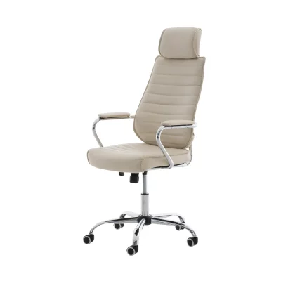 CLP Fauteuil de bureau Rako similicuir , Cr&egrave;me