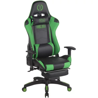 CLP  Fauteuil de bureau Turbo XL en similicuir , Noir / Vert/Similicuir 