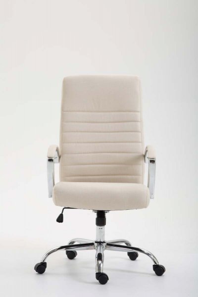 CLP Fauteuil de bureau Valais en tissu , Cr&egrave;me