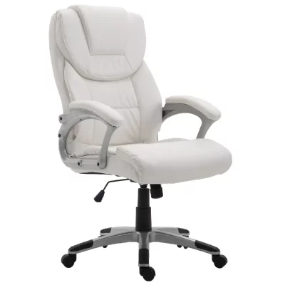 CLP Fauteuil de bureau XL Texas V2 Similicuir , Blanc