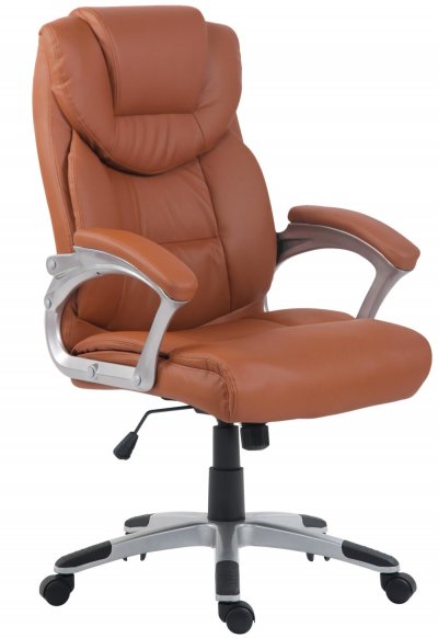 CLP Fauteuil de bureau XL Texas V2 Similicuir , Marron clair