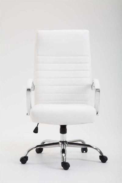 CLP Fauteuil de bureau XL Valais similicuir , Blanc