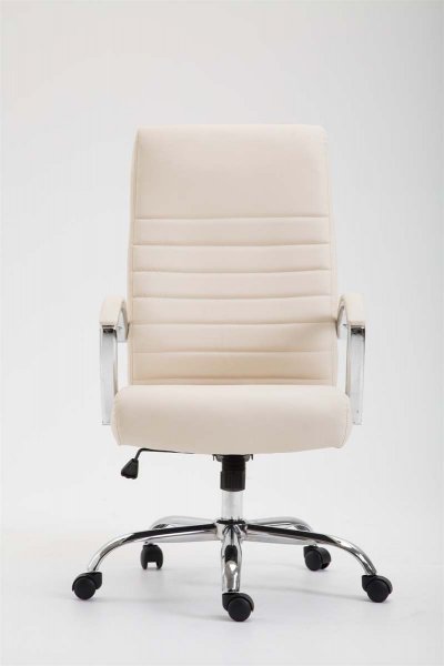 CLP Fauteuil de bureau XL Valais similicuir , Cr&egrave;me