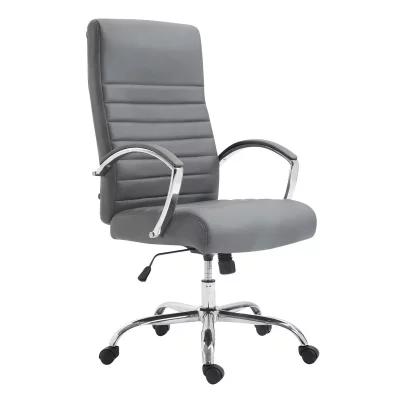 CLP Fauteuil de bureau XL Valais similicuir , Gris