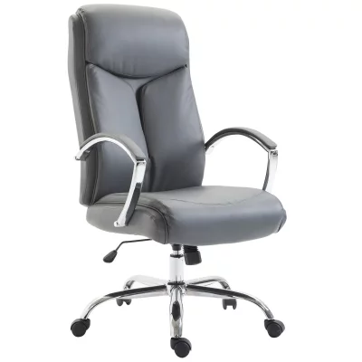 CLP Fauteuil de bureau XL Vaud similicuir , Gris