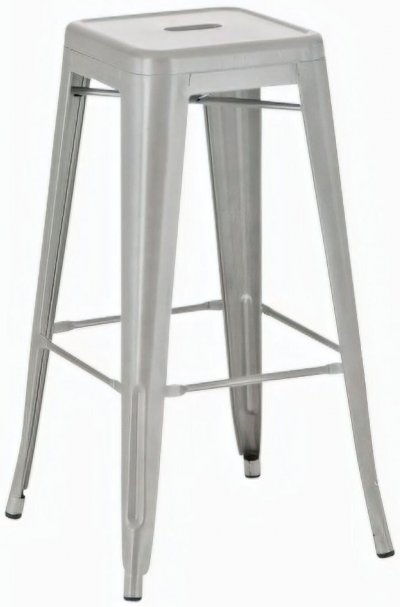 CLP Tabouret de bar 100% en m&eacute;tal JOSHUA , Argent