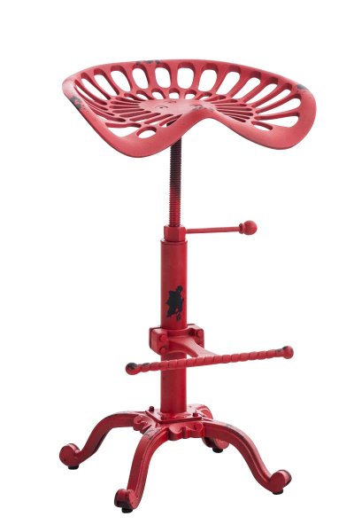 CLP Tabouret de bar Butch au style industriel , Rouge