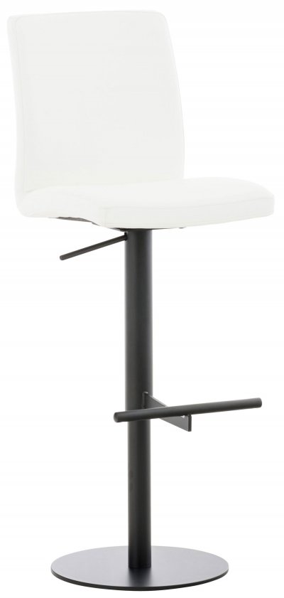 CLP Tabouret de bar Cadiz en similicuir , Noir/Blanc